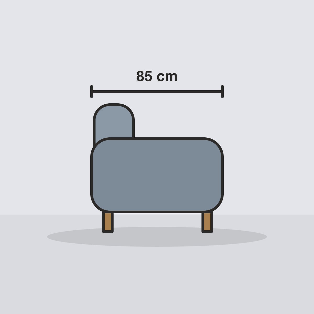 2-seater sofa (grey) 2